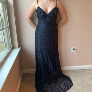 Jenny yoo lace navy blue dress